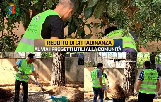 Canosa di Puglia - R.d.C.: primi interventi di cura del verde.